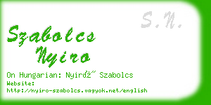 szabolcs nyiro business card